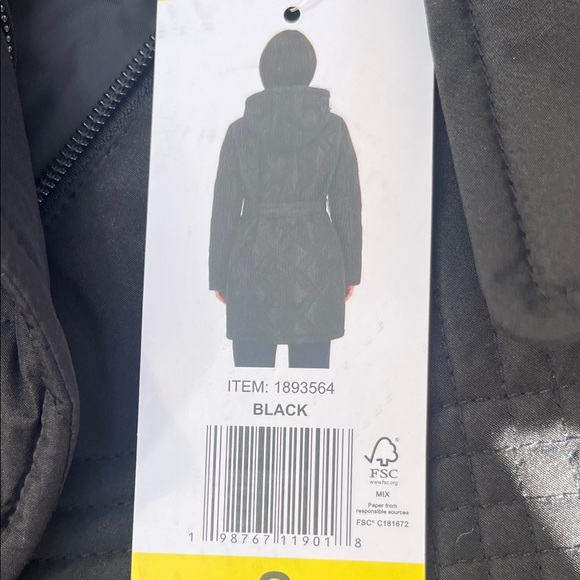 Jones New York Black Diamond-Quilted Puffer Jacket woman’s small NWT - Picture 11 of 16